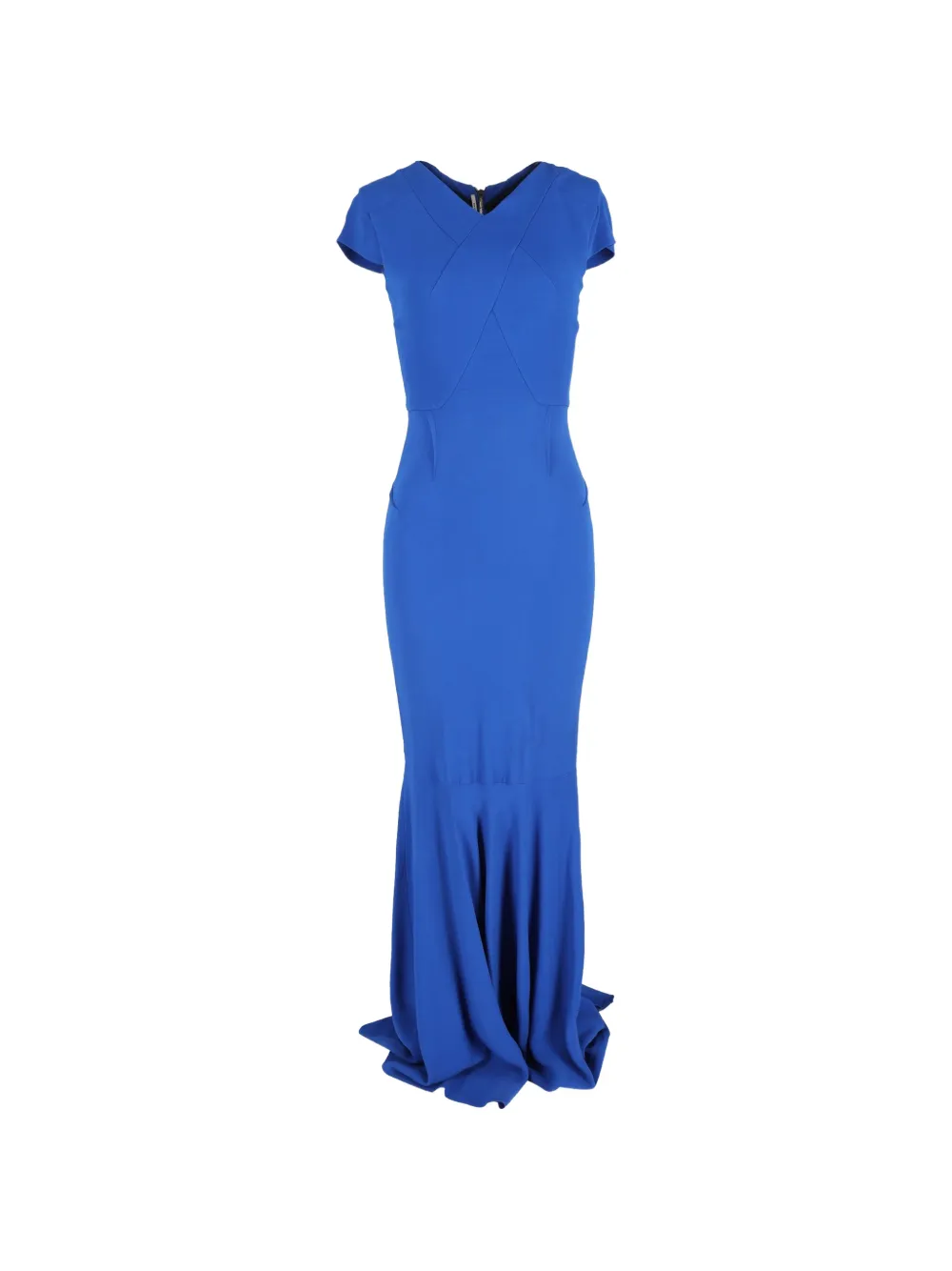 Roland Mouret Valey V-neck maxi dress - Blu