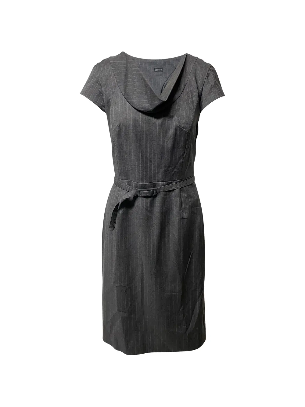 JOSEPH pinstripe cowl dress - Grigio
