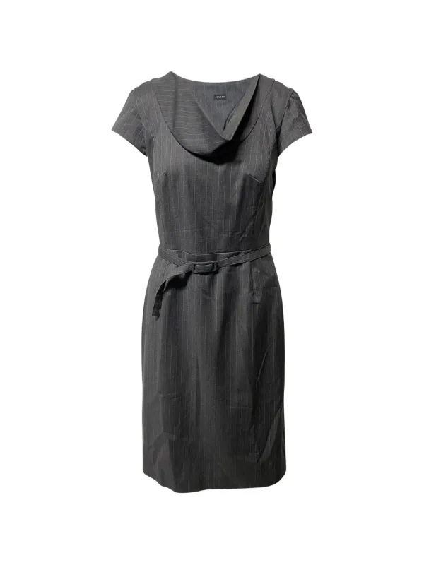 joseph grey dress Joseph Grey Merino Rib Midi Dress