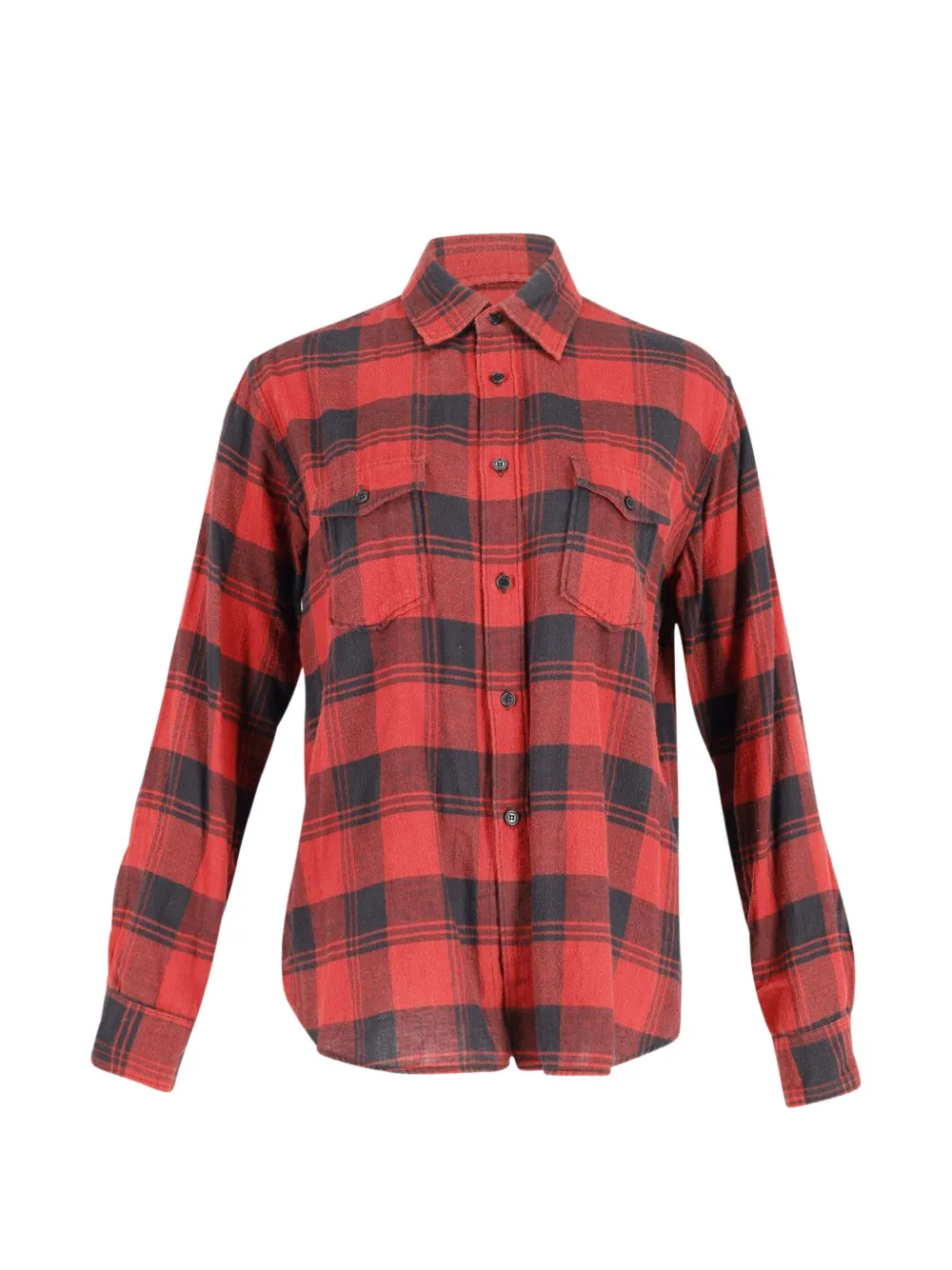 Saint Laurent Pre-Owned check-pattern long-sleeve shirt - Rosso