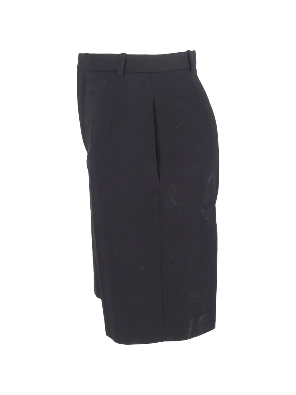 Saint Laurent Pre-Owned belt-loops tailored shorts - Nero