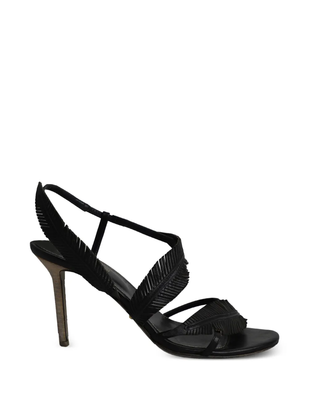Sergio Rossi Vintage leaf strap sandals - Schwarz