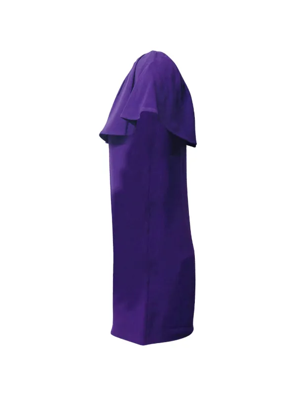 miu miu purple dress Miu Miu Marocain Floral Print Silk Dress