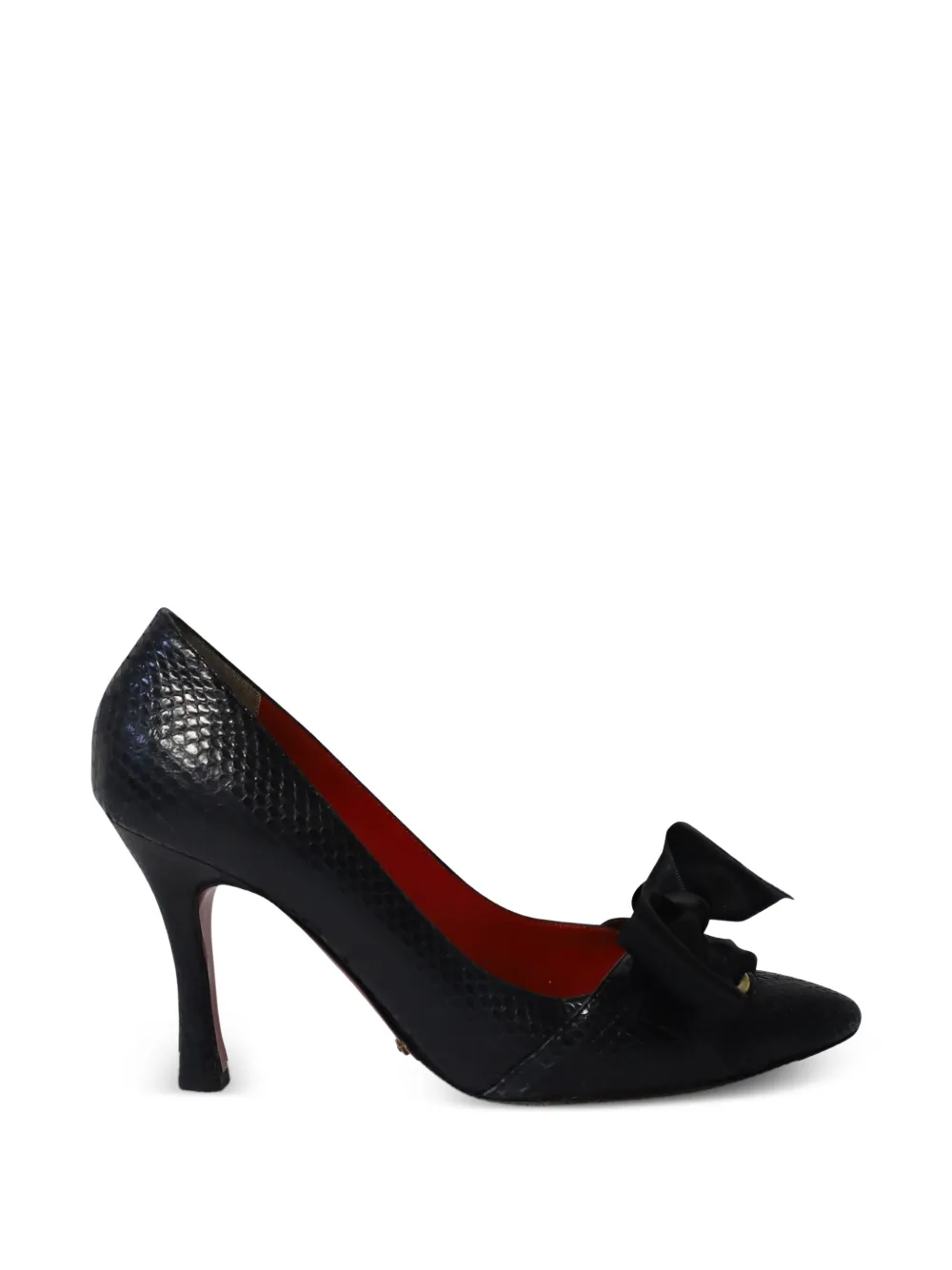 Dolce & Gabbana Pre-Owned embossed bow pumps - Nero