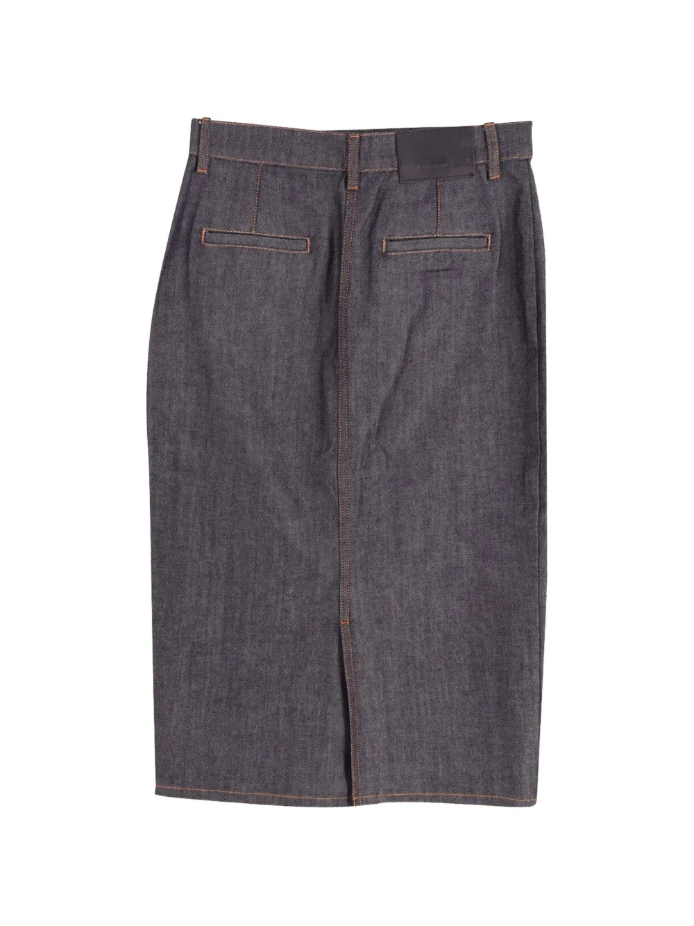 denim midi skirt