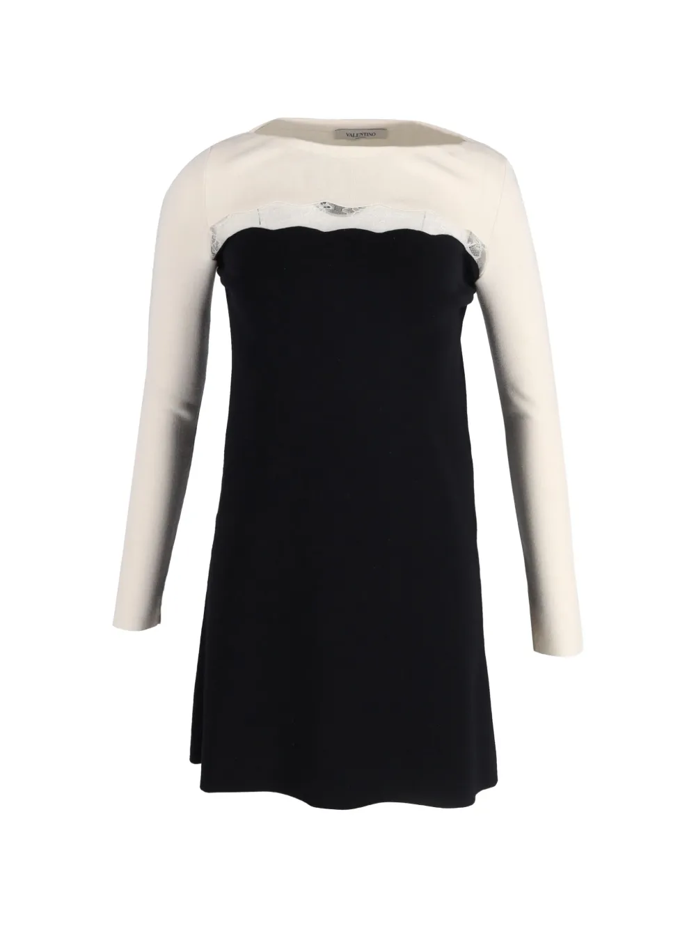 Valentino Garavani Pre-Owned lace-detail mini dress - Nero