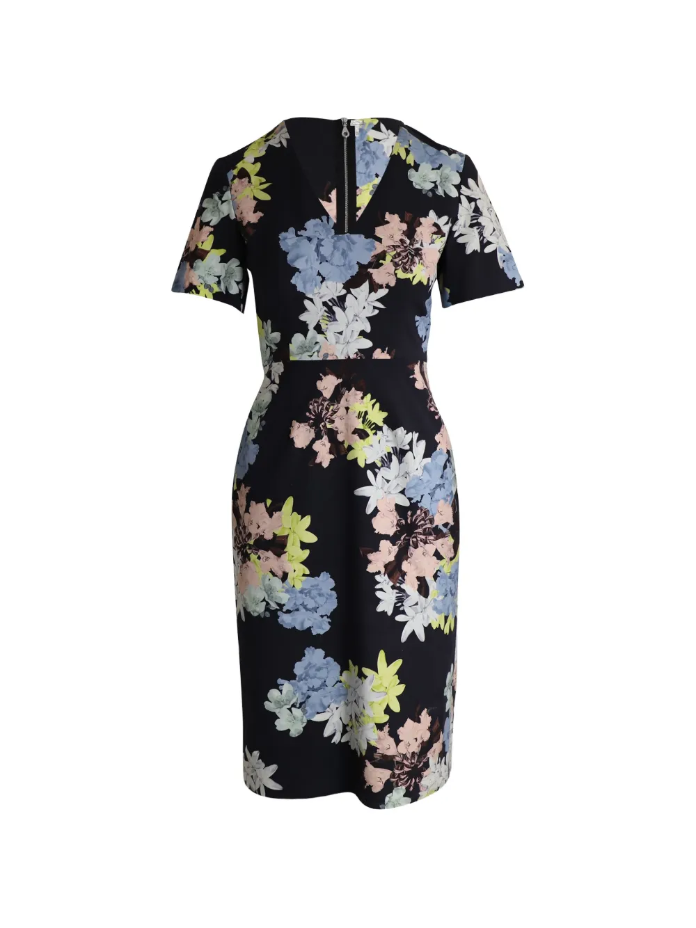 ERDEM Lucinda floral-print sheath midi dress - Nero