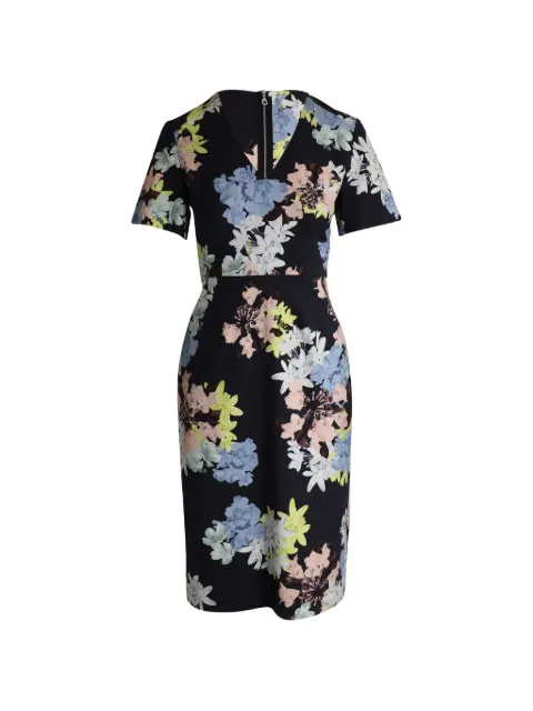 ERDEM robe fourreau mi-longue à fleurs Lucinda