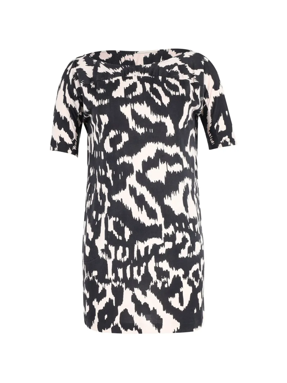 Diane Von Furstenberg Vintage zebra-print shift dress - Black