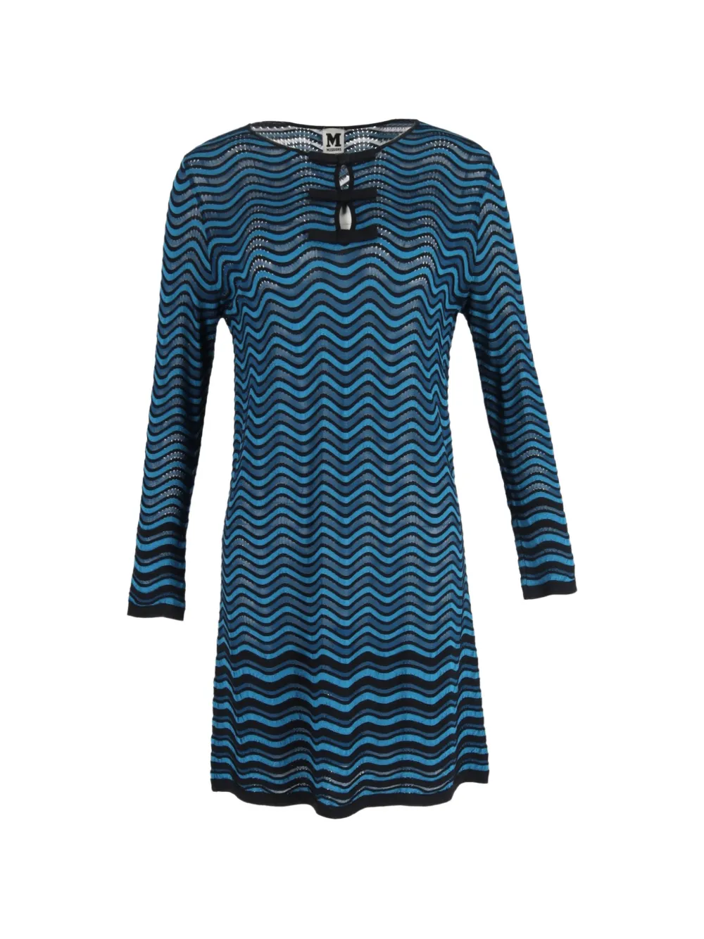 Missoni Pre-Owned wave-pattern knitted dress - Blu