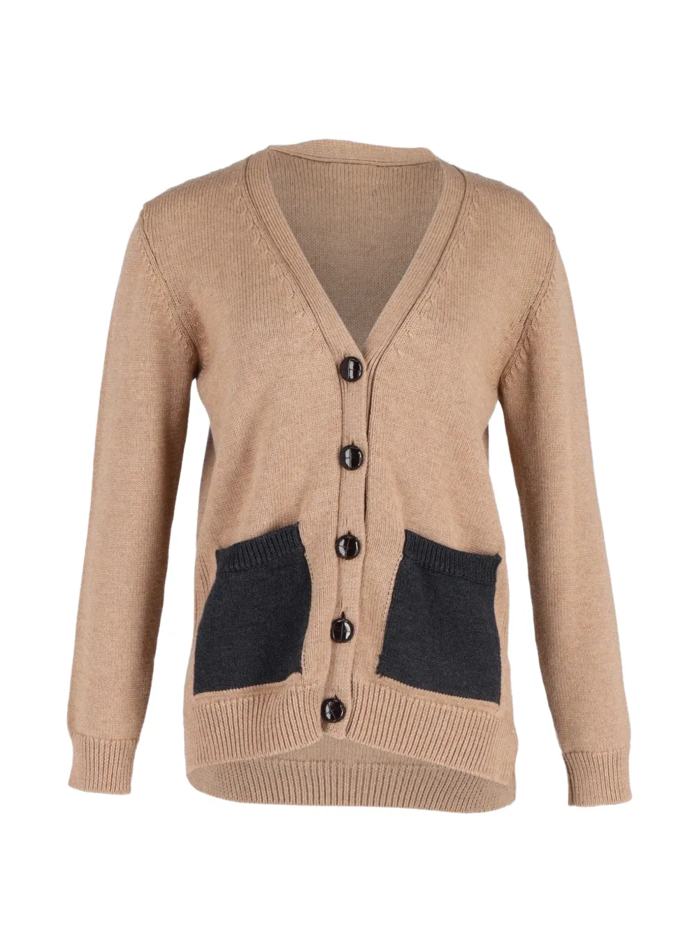 GANNI button pocket cardigan - Toni neutri