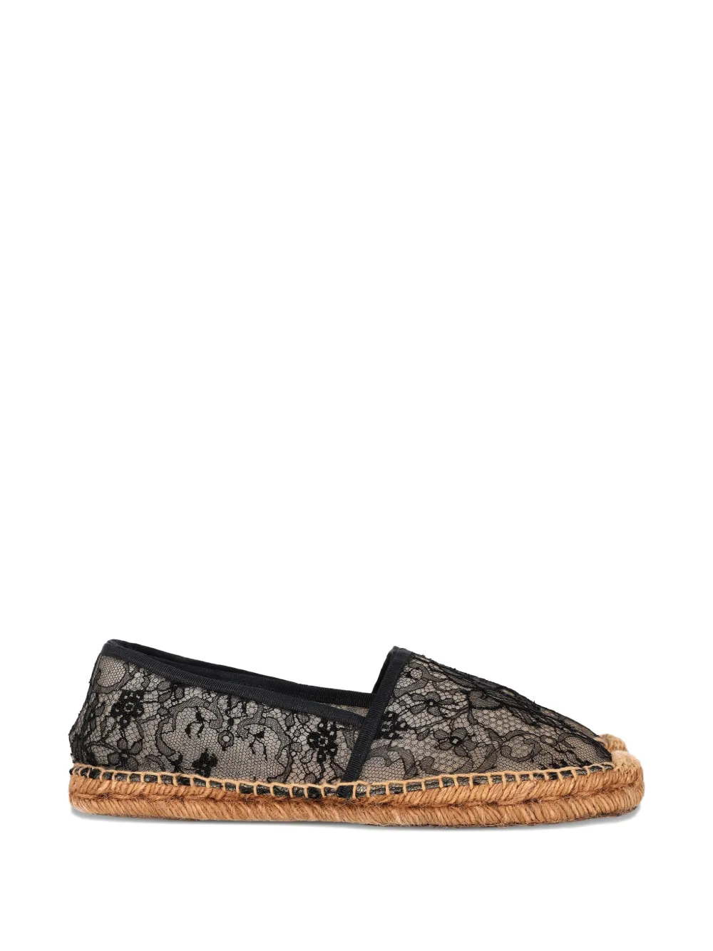 Dolce & Gabbana Pre-Owned lace flat espadrilles - Nero