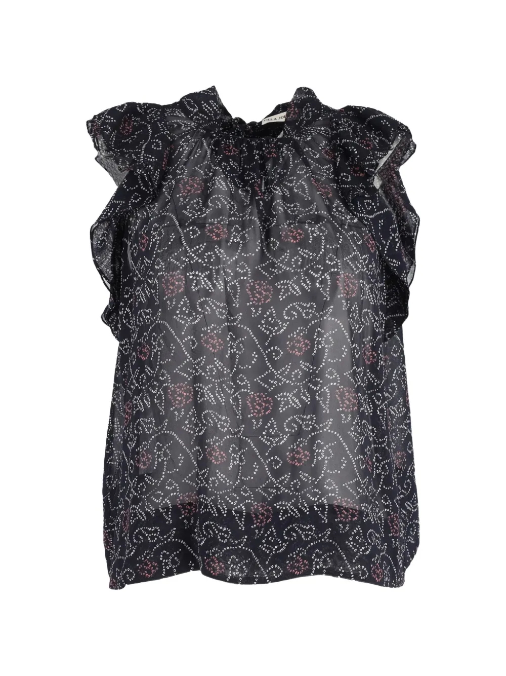 Ulla Johnson Dunia ruffled sleeveless blouse - Nero