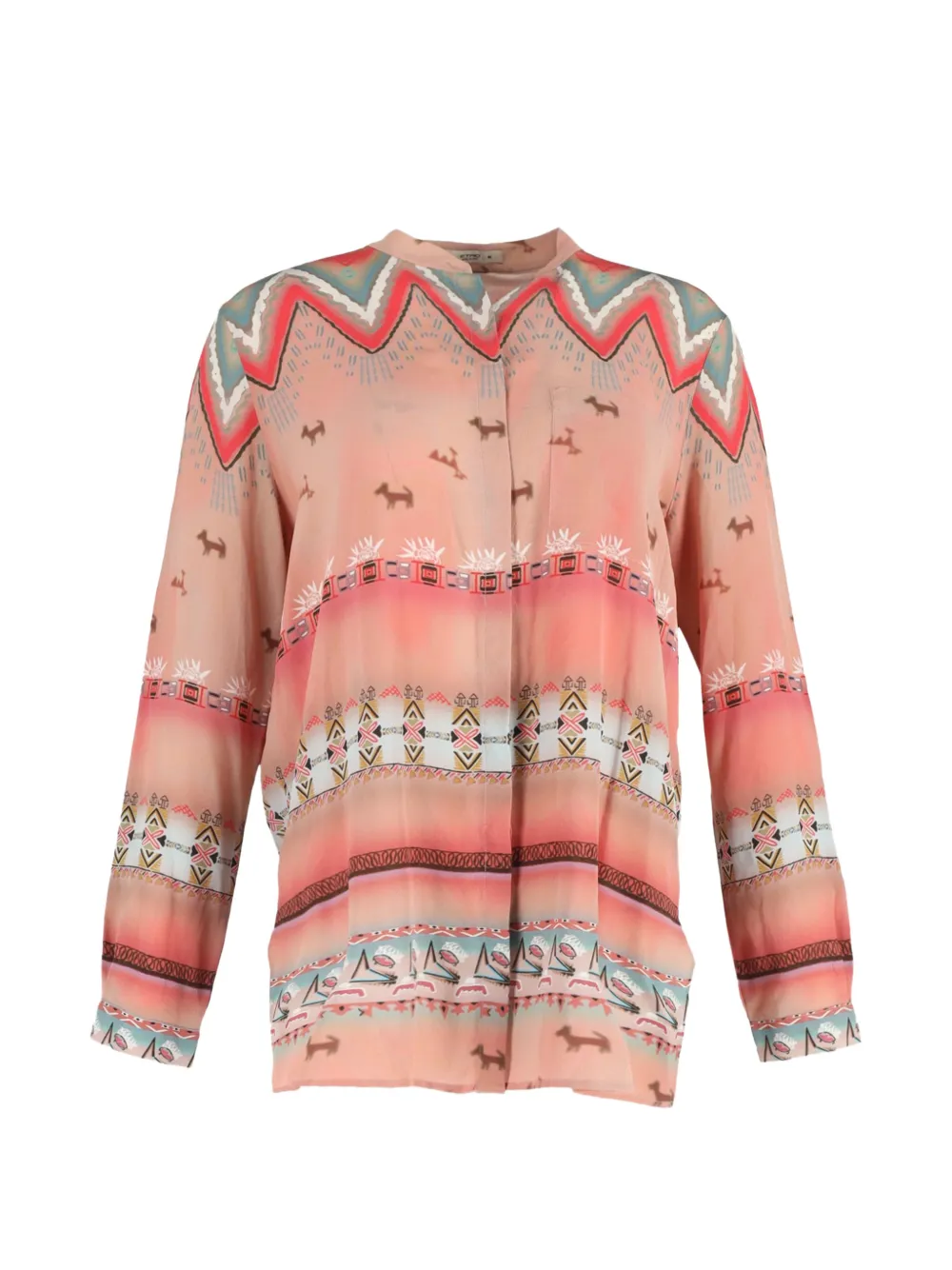 Etro Vintage printed long-sleeve blouse - Rosa