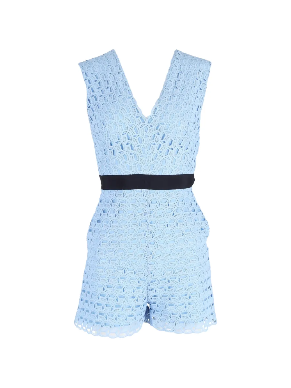 SANDRO cut-out lace playsuit - Blu