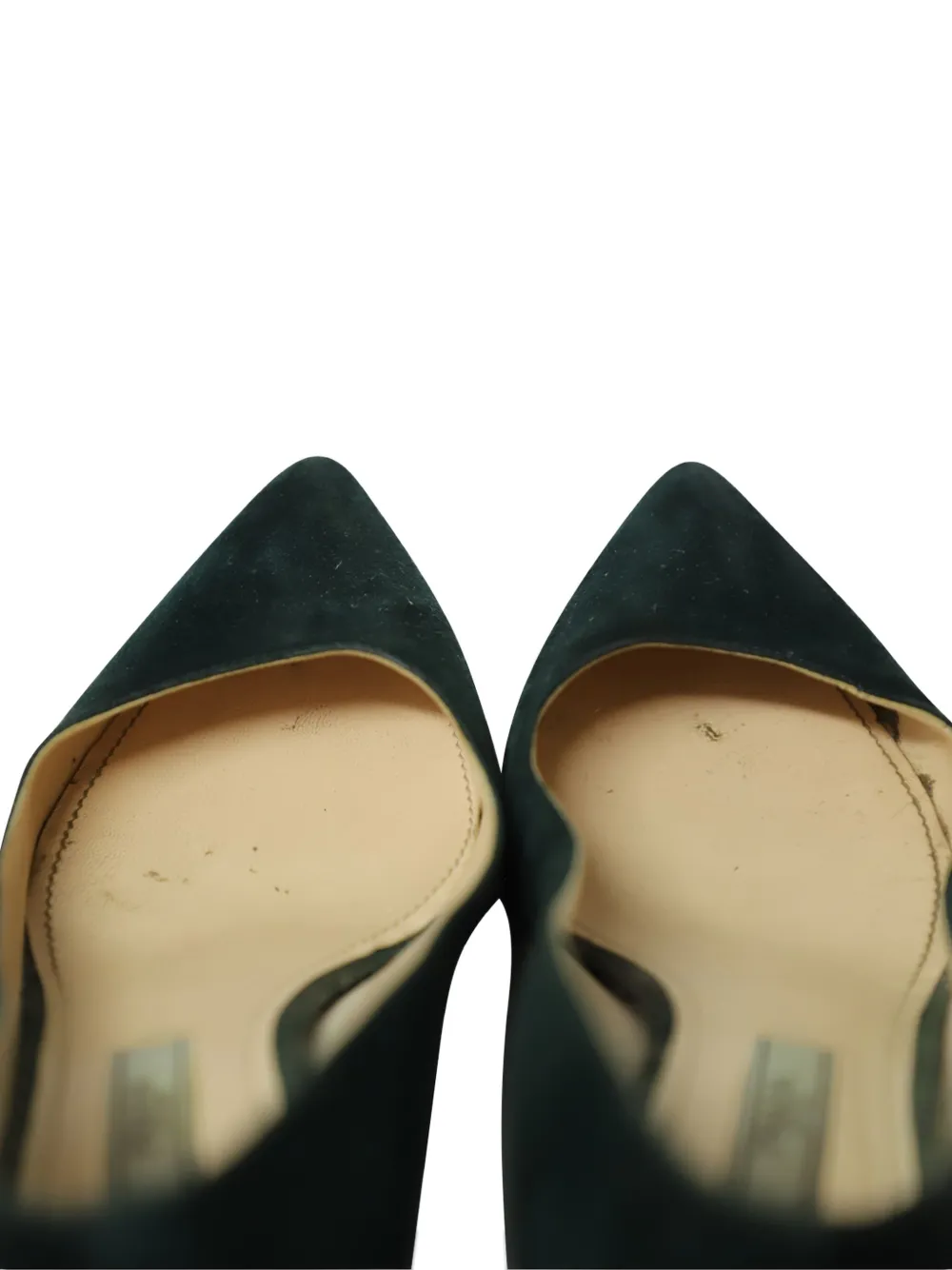 Cone-Heel Suede Pumps