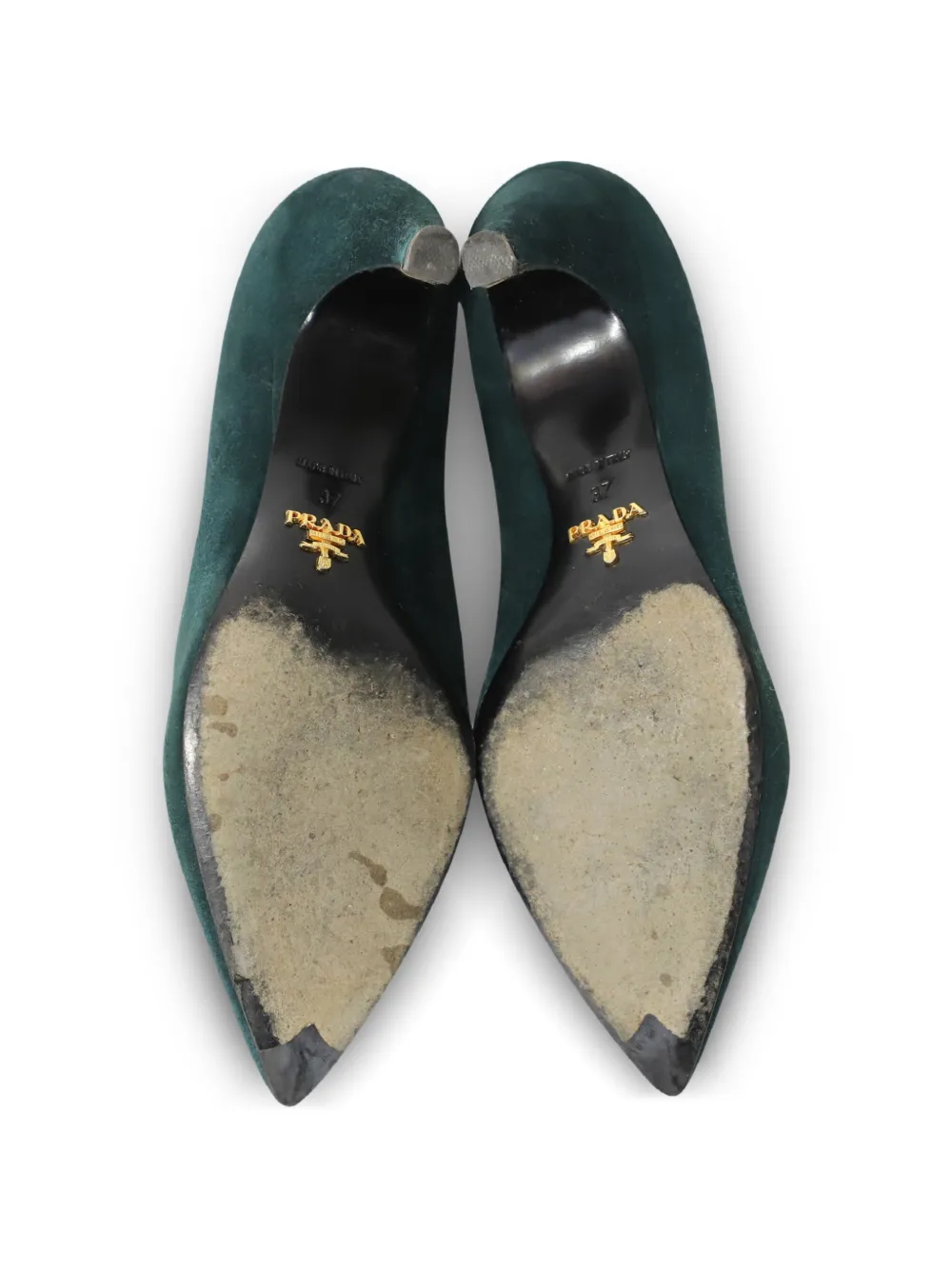 Cone-Heel Suede Pumps