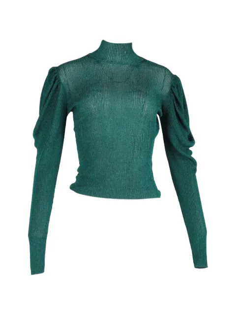 Caroline Constas puff-sleeve turtle-neck sweater