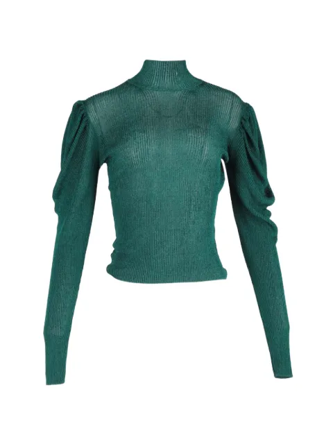 Caroline Constas puff-sleeve turtle-neck sweater