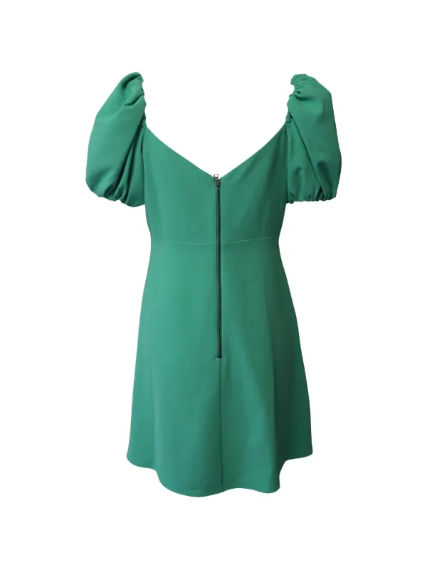 Alice + Olivia Dana puff-sleeve Mini Dress | Green | FARFETCH BE