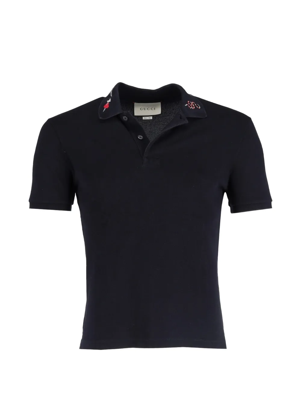 Gucci Pre-Owned embroidered polo shirt - Blu