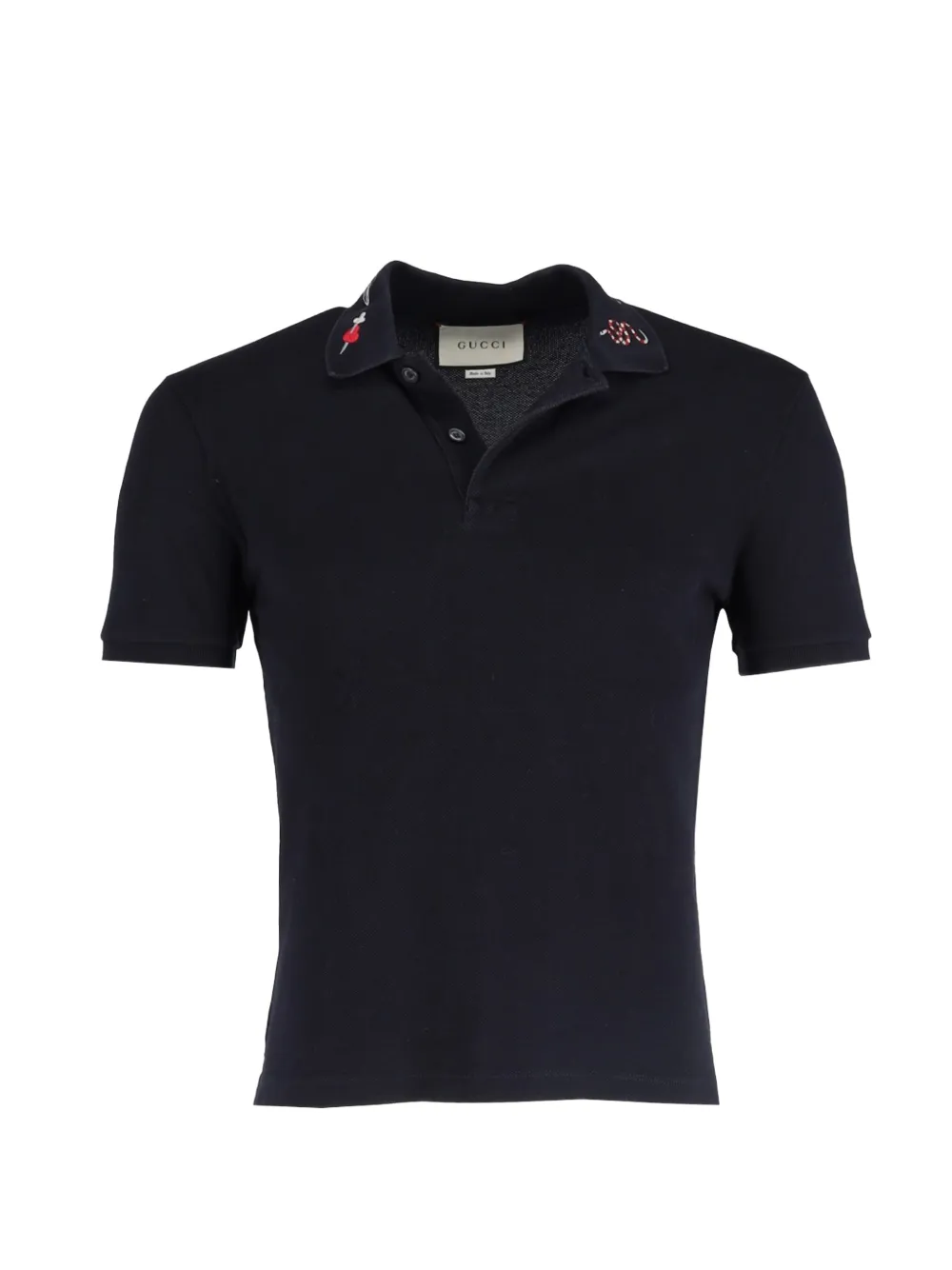 Gucci Pre-Owned embroidered polo shirt - Blu