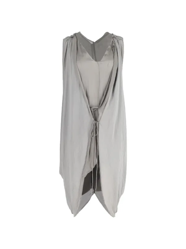 lanvin grey dress Lanvin Pre-Owned Draped Midi Dress | Grey