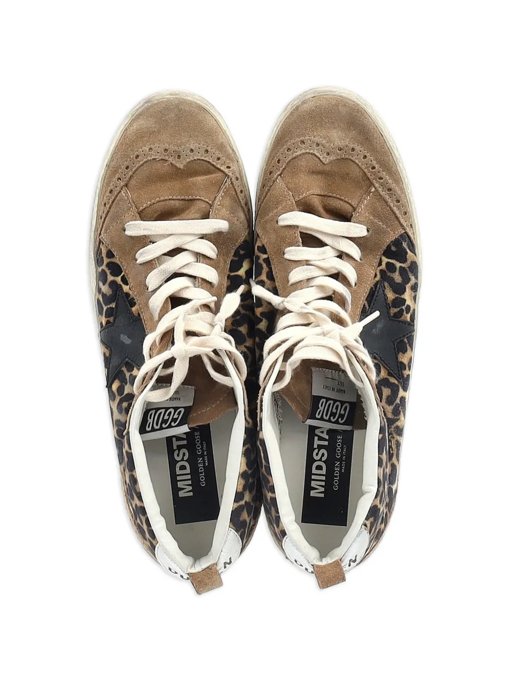 leopard-print suede sneakers
