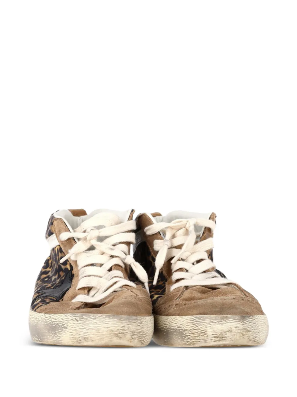 leopard-print suede sneakers