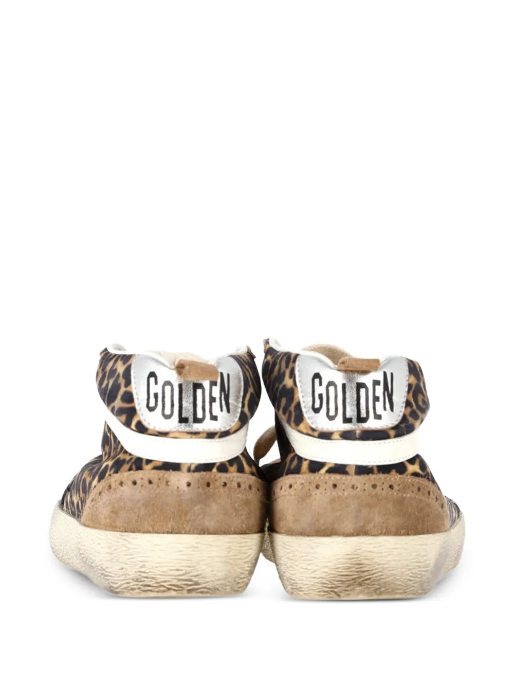 leopard-print suede sneakers