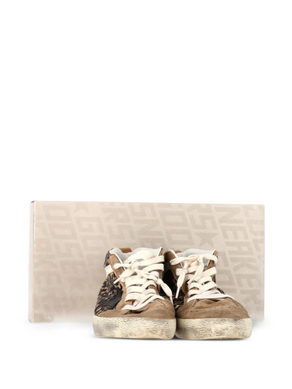 leopard-print suede sneakers