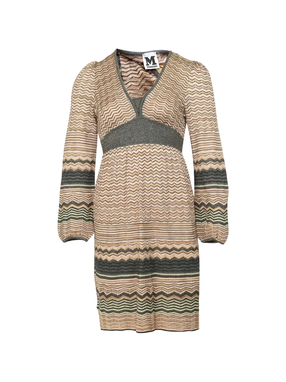 Missoni Pre-Owned knitted chevron dress - Toni neutri