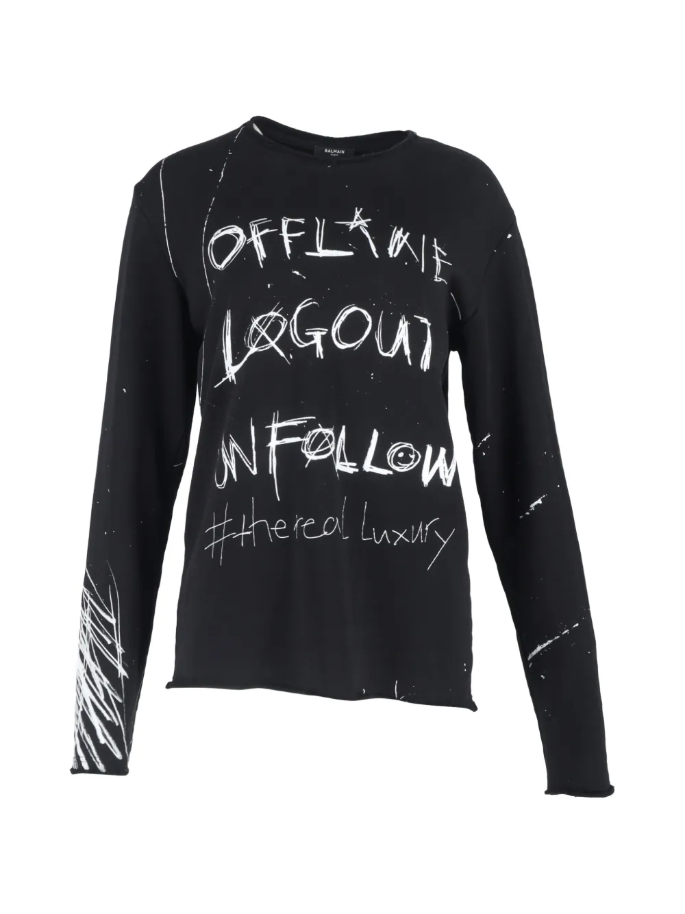 Balmain Pre-Owned long-sleeve T-shirt - Nero