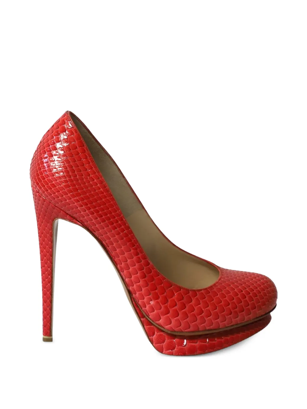 Nicholas Kirkwood snakeskin-effect pumps - Rosso