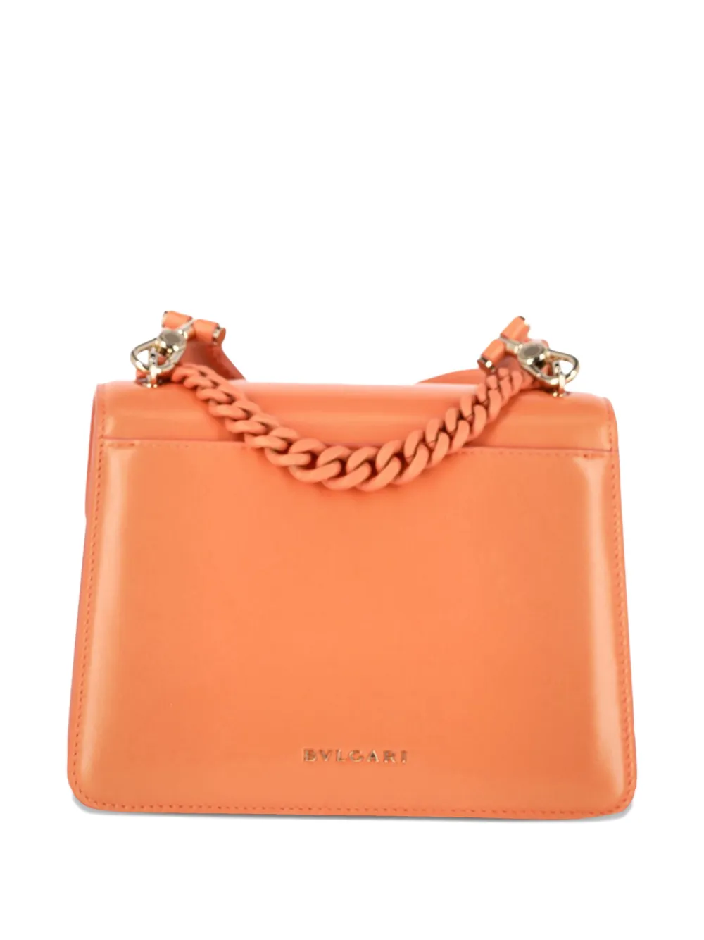  Bvlgari Pre-owned Serpenti Forever Leather Tote Bag - Orange 