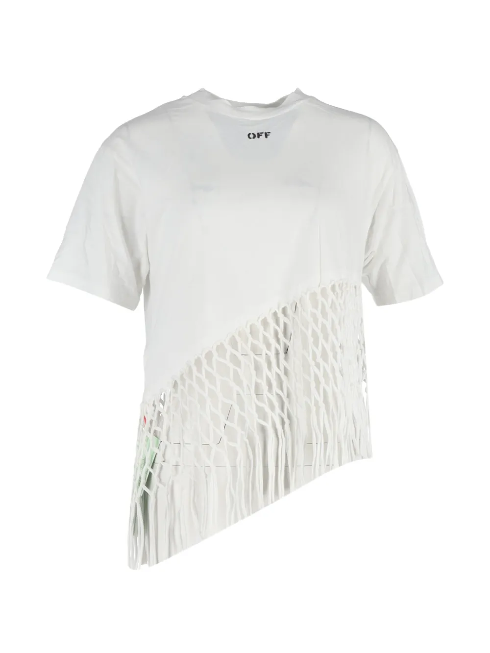Off-White Pre-Owned asymmetric cotton T-shirt - Bianco