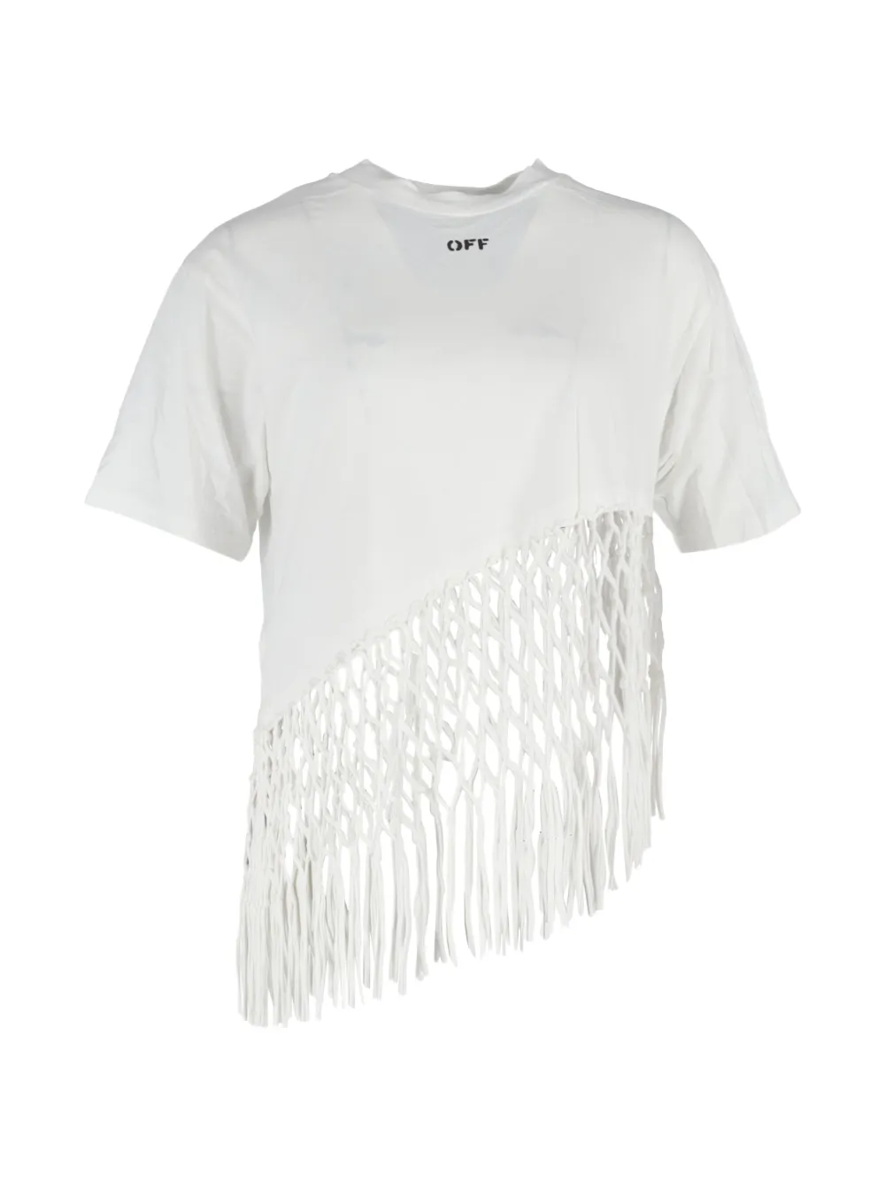 Off-White Pre-Owned asymmetric cotton T-shirt - Bianco