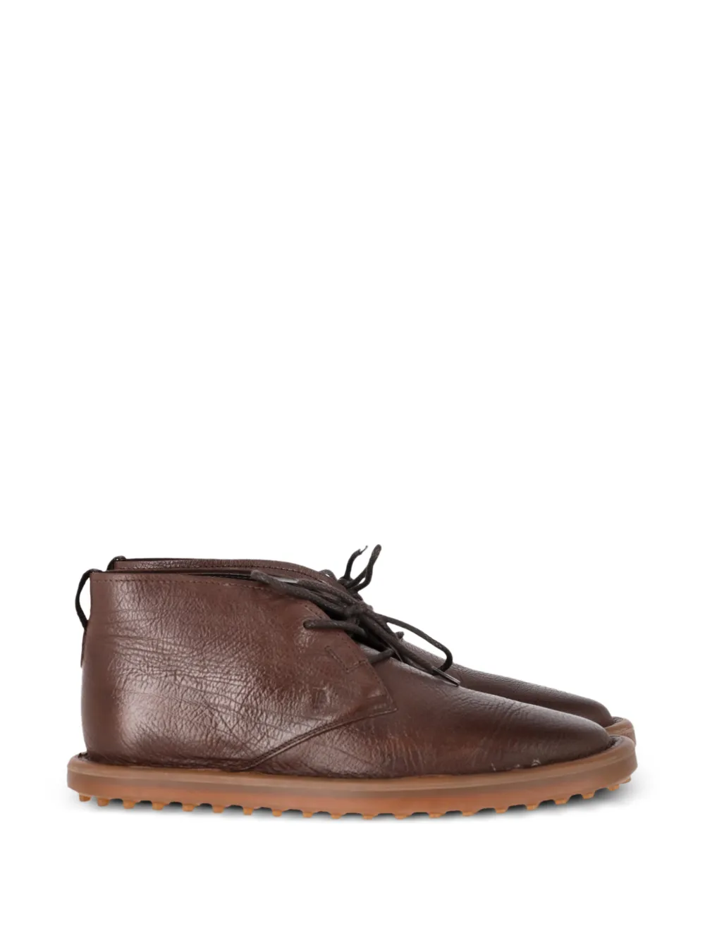 Tod's Vintage lace-Up leather desert boots - Marrone