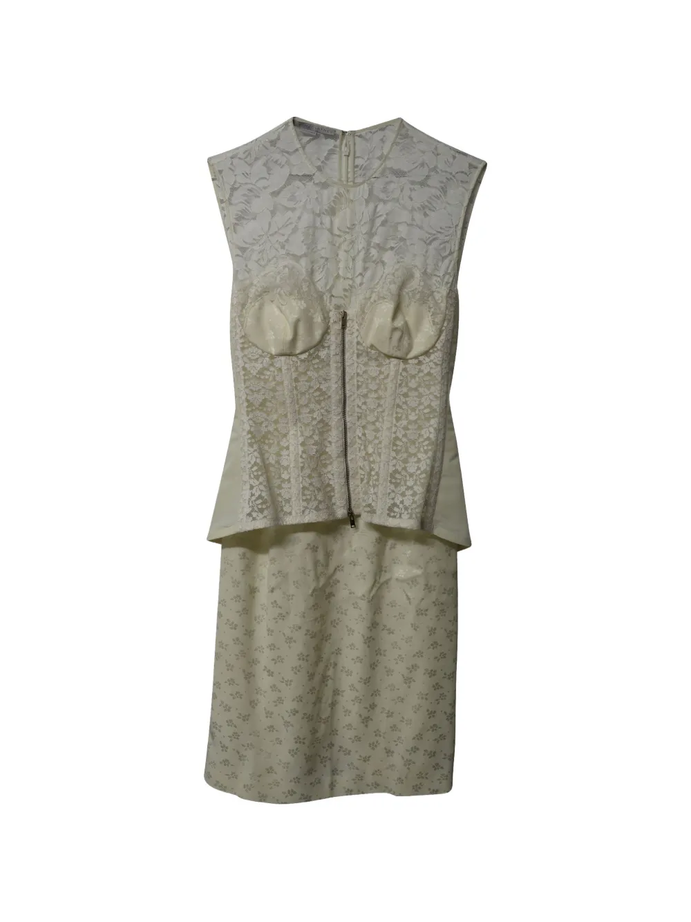 Stella McCartney Pre-Owned lace-detail mini dress - Toni neutri