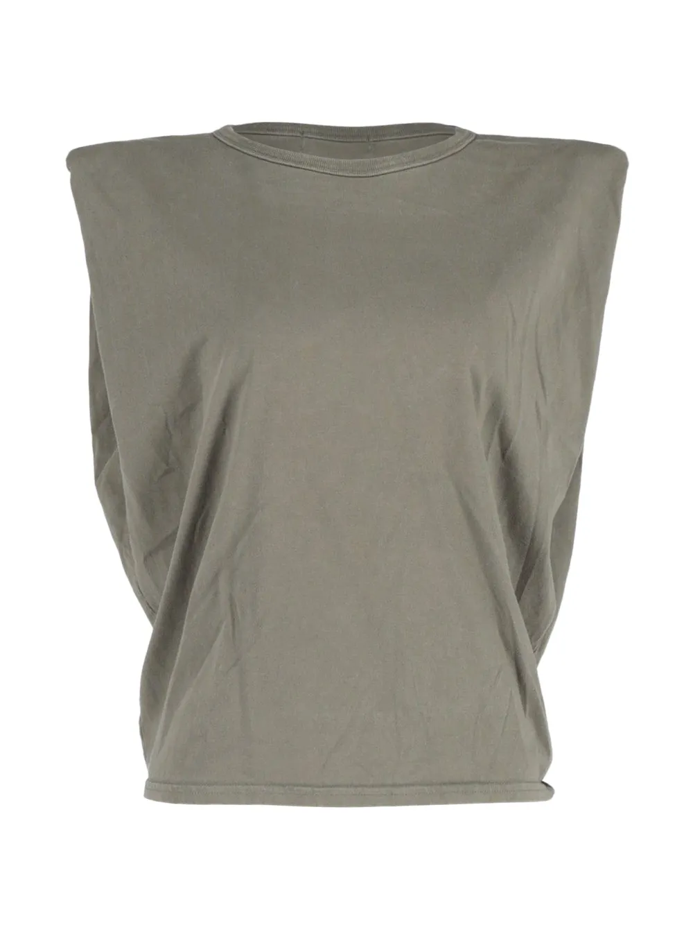The Frankie Shop Eva padded-shoulder top - Verde