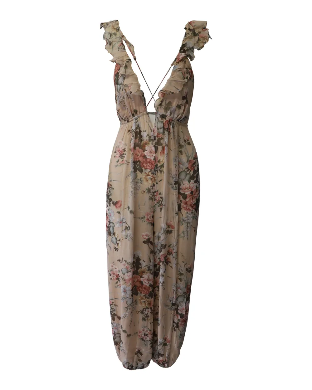ZIMMERMANN Aerial floral-print jumpsuit - Toni neutri