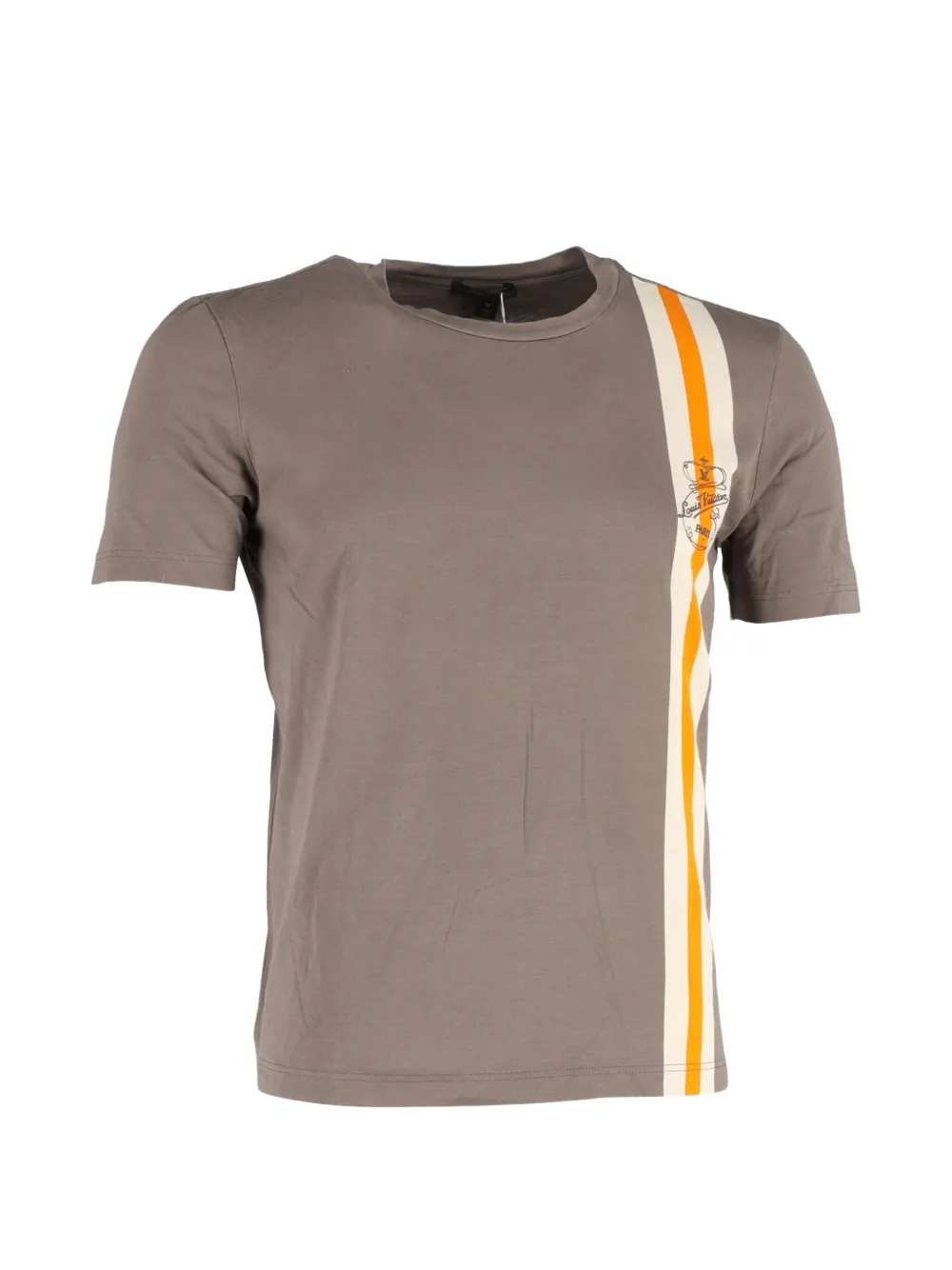 Louis Vuitton Pre-Owned stripe-detail cotton T-shirt - Grigio