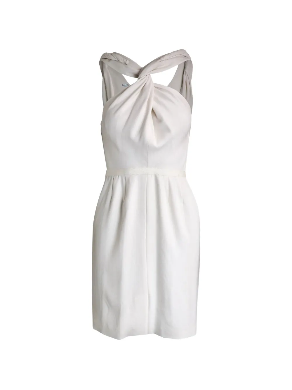 Pre-Owned Alexander Wang twist-front halterneck mini dress - Bianco