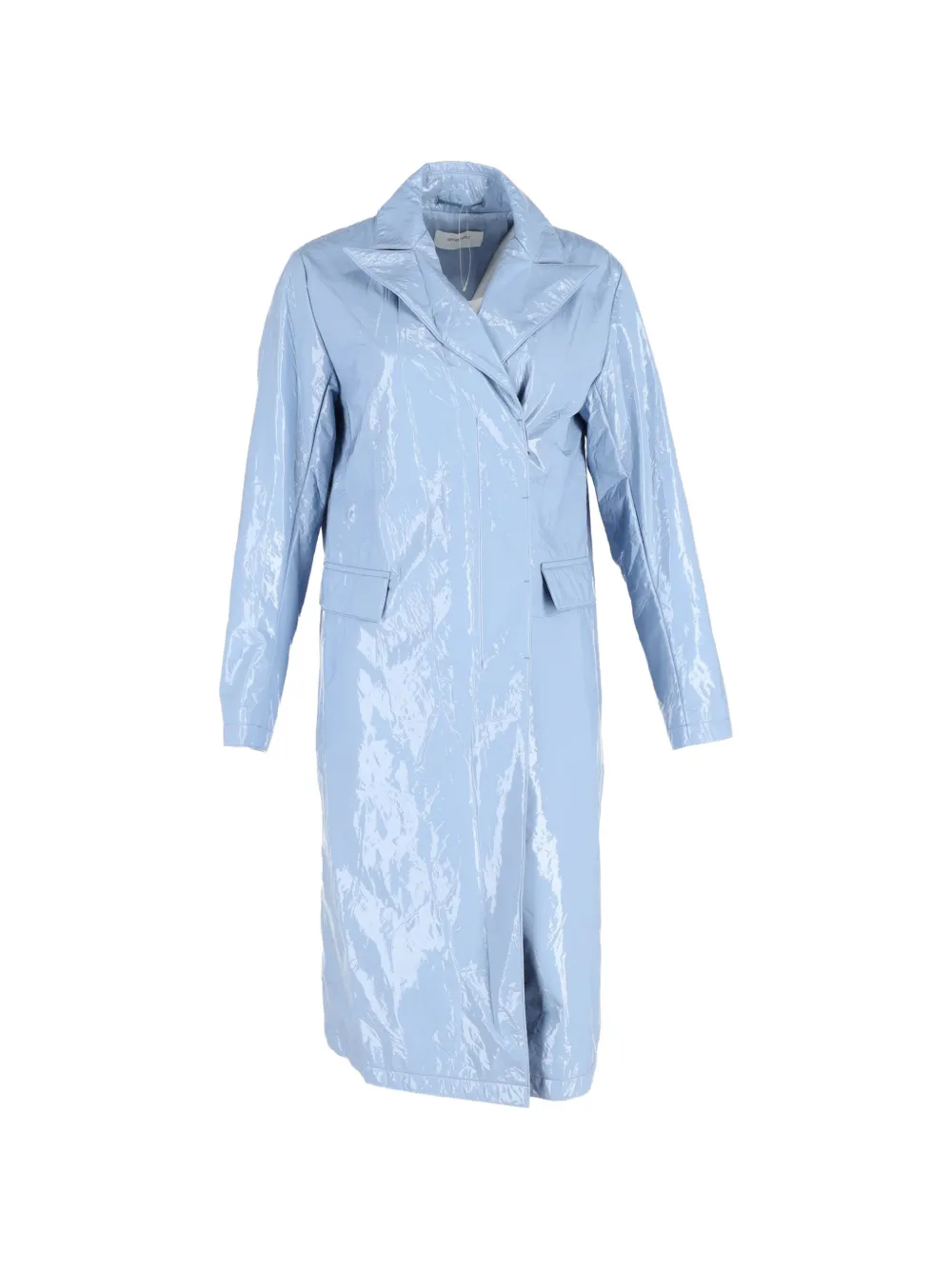 Sportmax Vintage faux-leather coat - Blu