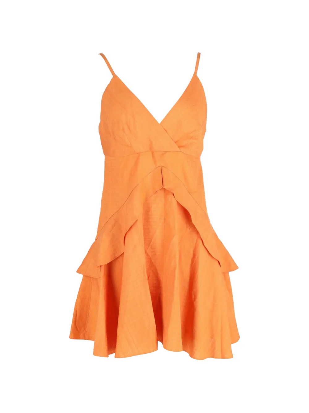 SANDRO sleeveless ruffled mini dress - Arancione