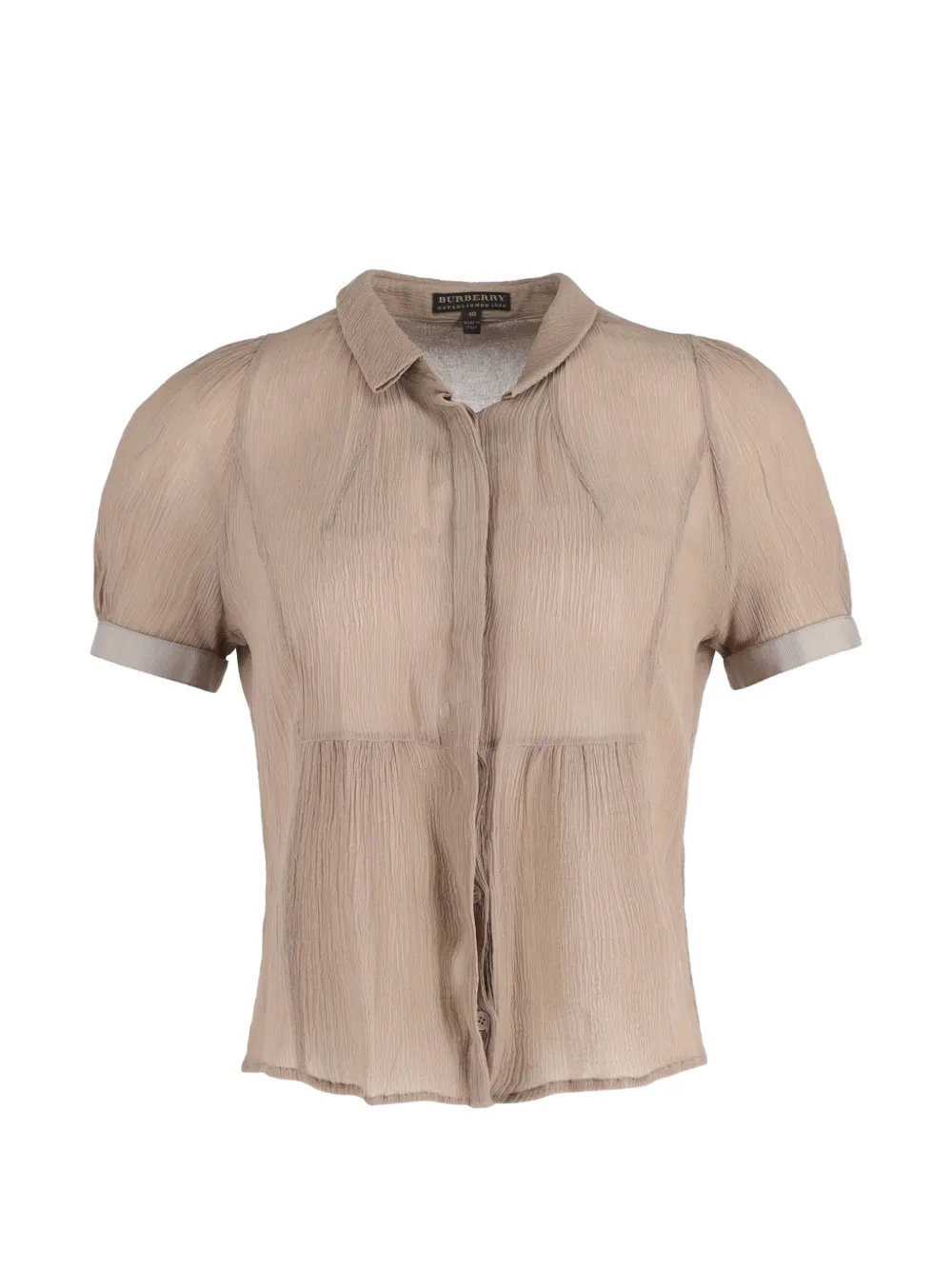 Burberry Pre-Owned see-through buttoned shirt - Toni neutri