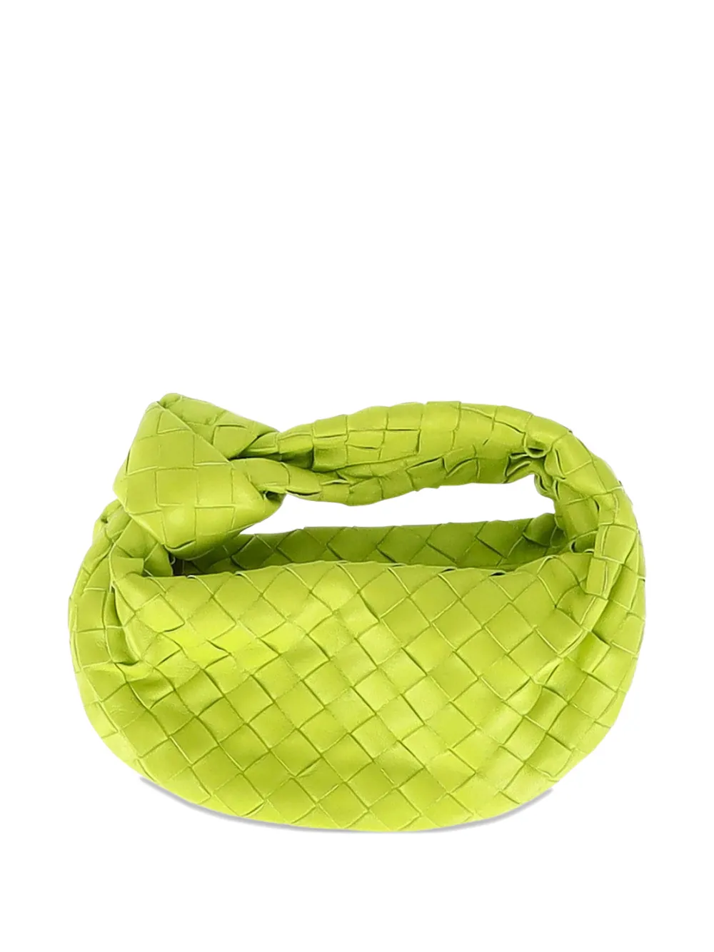 Bottega Veneta Pre-Owned mini Jodie intrecciato-design knot-detail tote bag - Verde