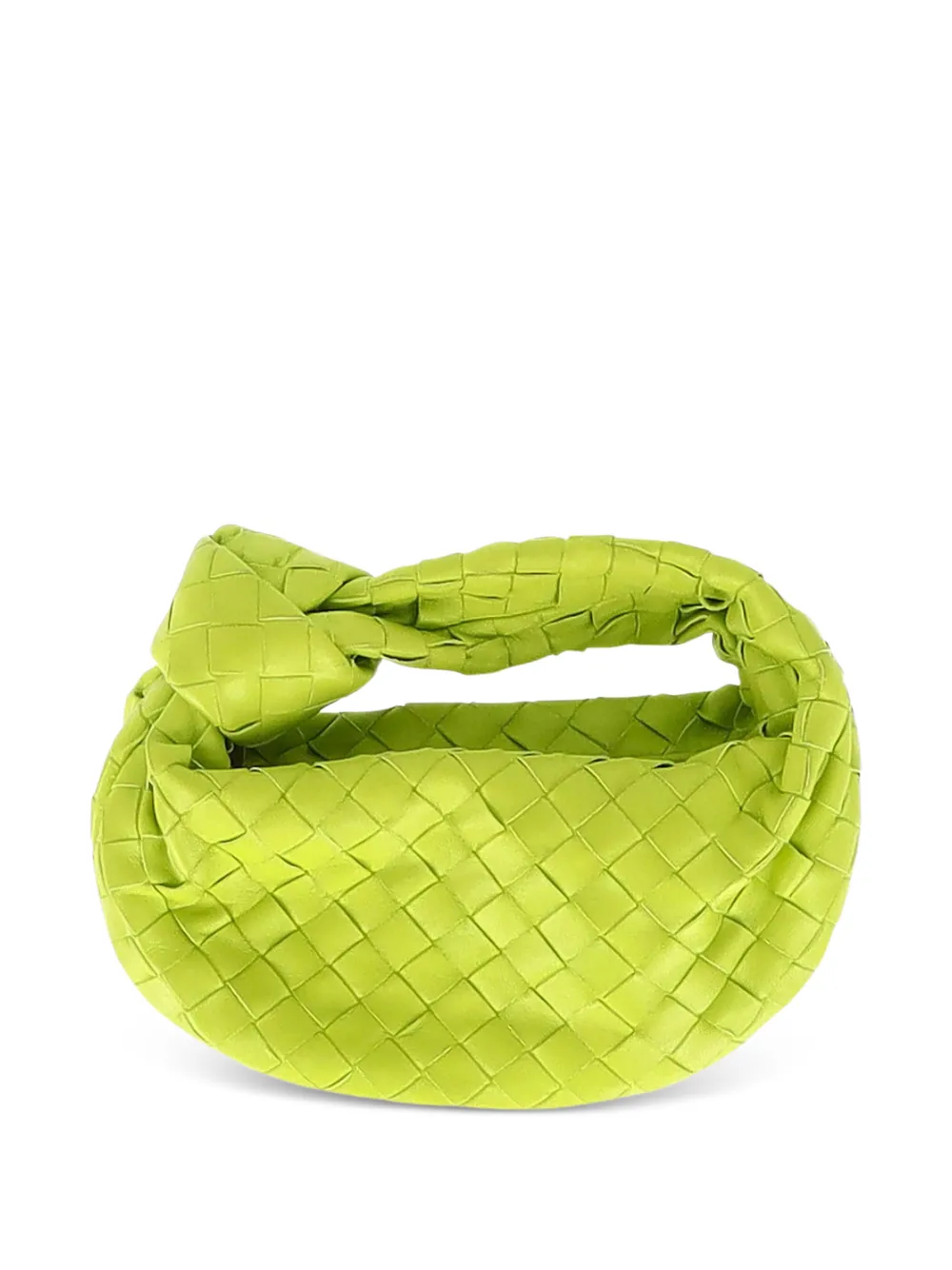 Bottega Veneta Pre-Owned mini Jodie intrecciato-design knot-detail tote bag - Verde