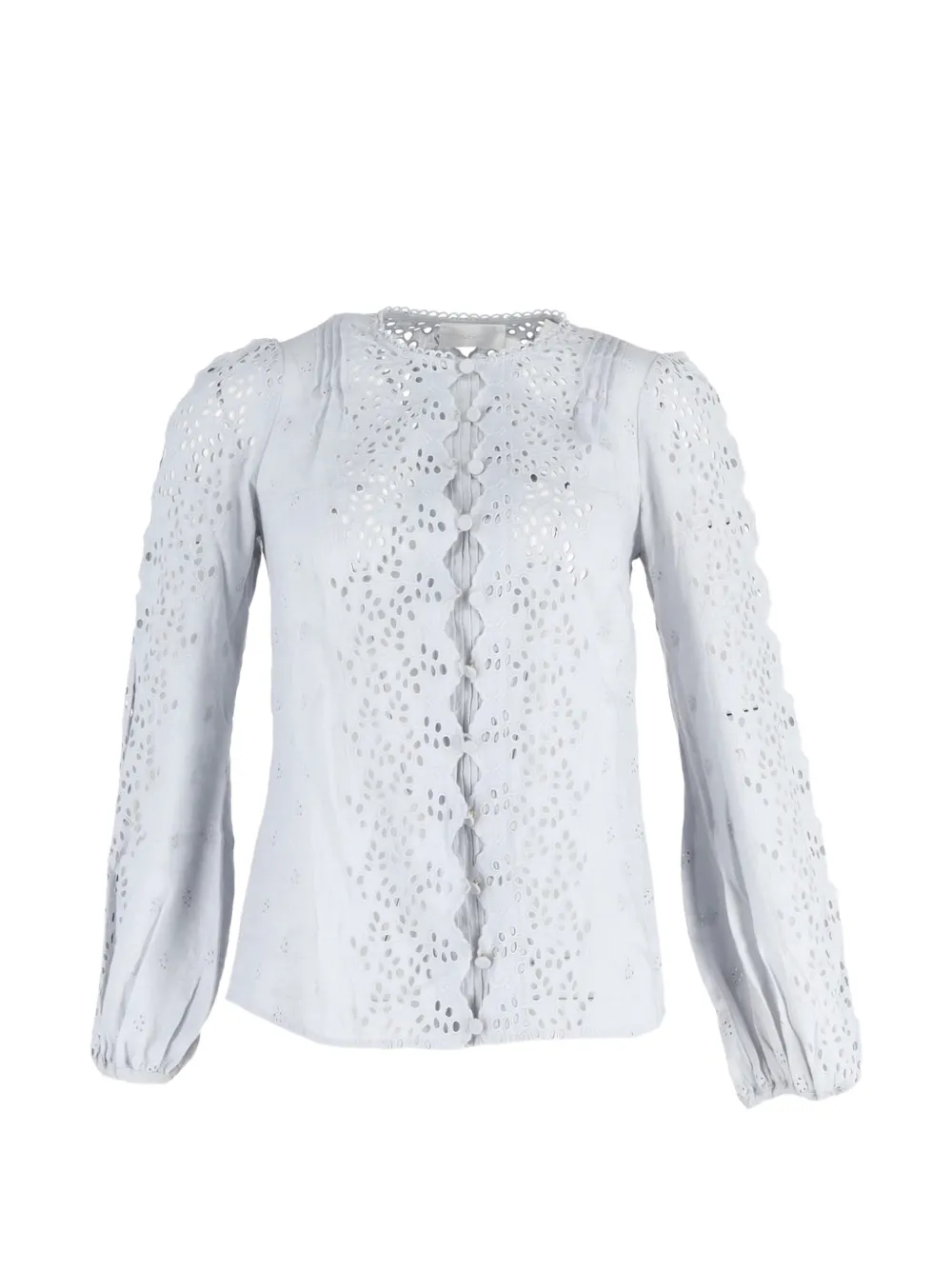 ZIMMERMANN broderie-anglaise long-sleeve blouse - Blu