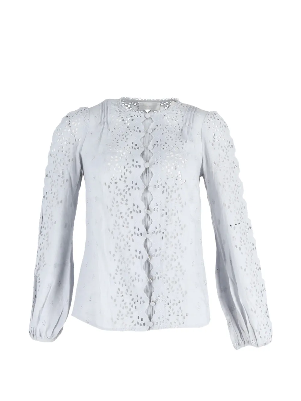 ZIMMERMANN broderie-anglaise long-sleeve blouse - Blu